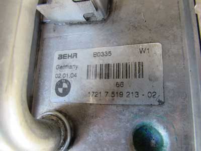 BMW Transmission Cooler Behr Germany 17217519213 E60 525i 530i 545i E63 E64 645Ci E65 E66 745i7